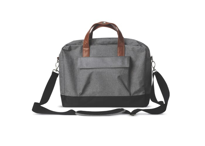 Sac ordinateur 15" publicitaire BRIXTON Gris et Noir
